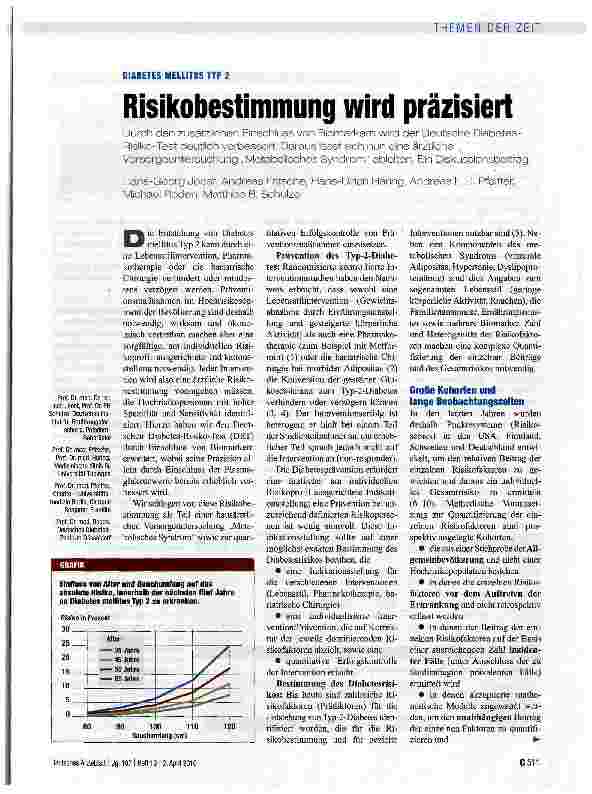 Vorschauseite 1: Risikobestimmung wird präzisiert
