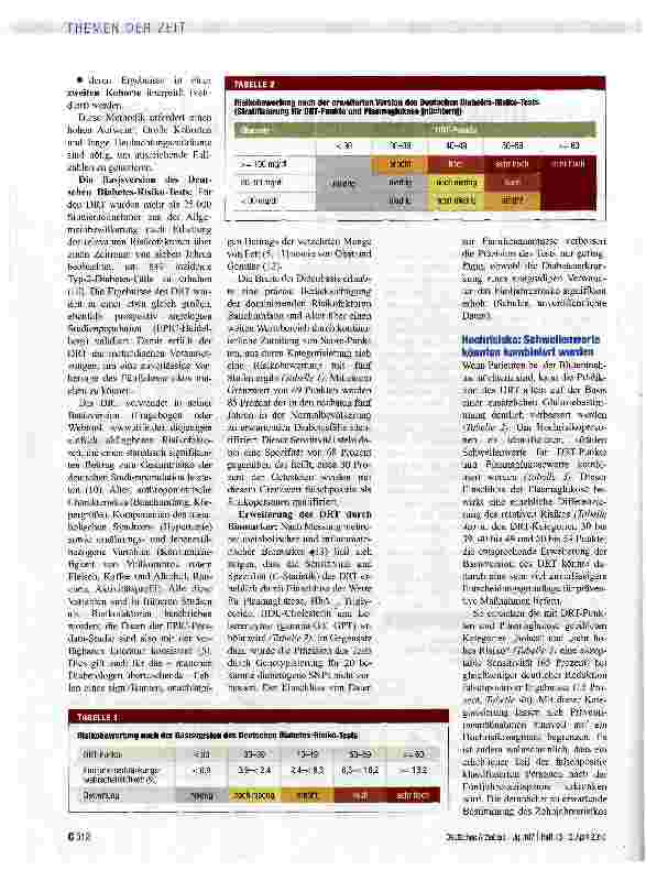 Vorschauseite 2: Risikobestimmung wird präzisiert