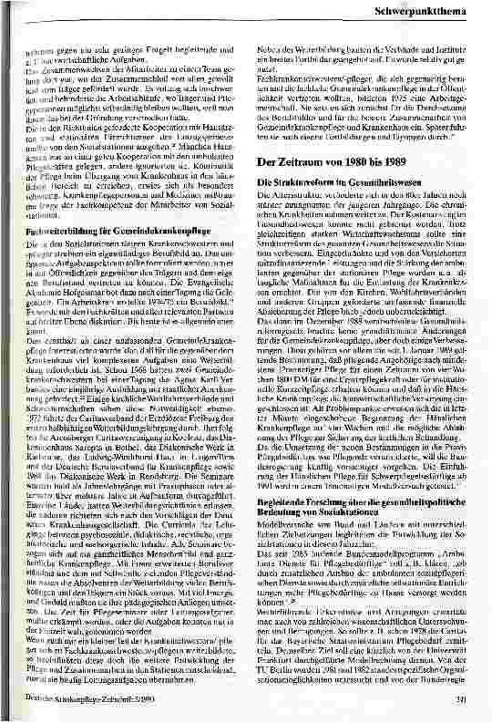Vorschauseite 3: Tendenzen in der Gemeindekrankenpflege von 1949 bis 1989