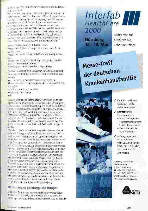 Vorschauseite 2: Ein integratives Steuerungsinstrument Das Management braucht Informationen auch über medizinische Prozesse