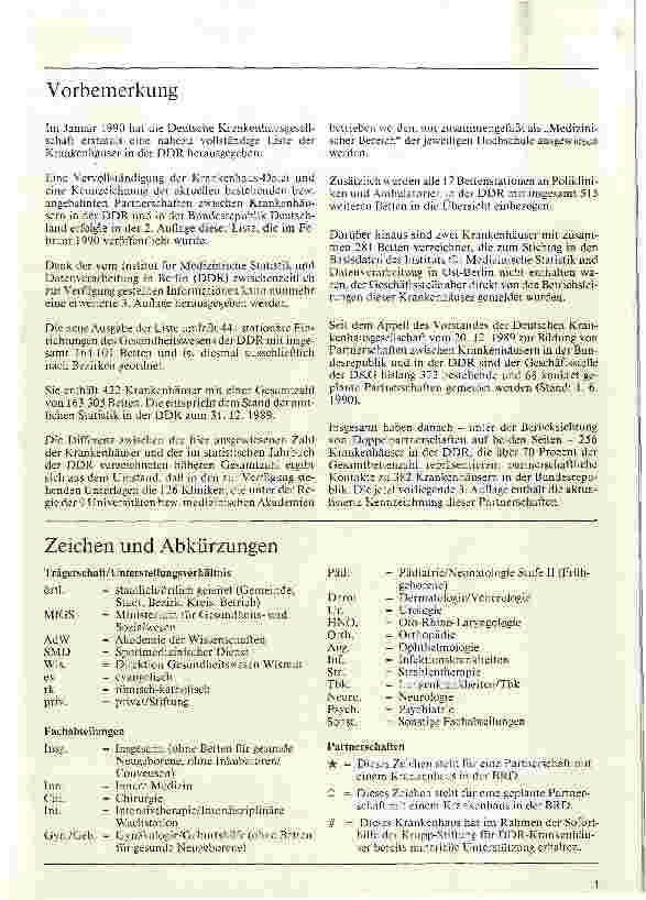 Vorschauseite 3: DDR-Krankenhäuser/ Partnerschaften