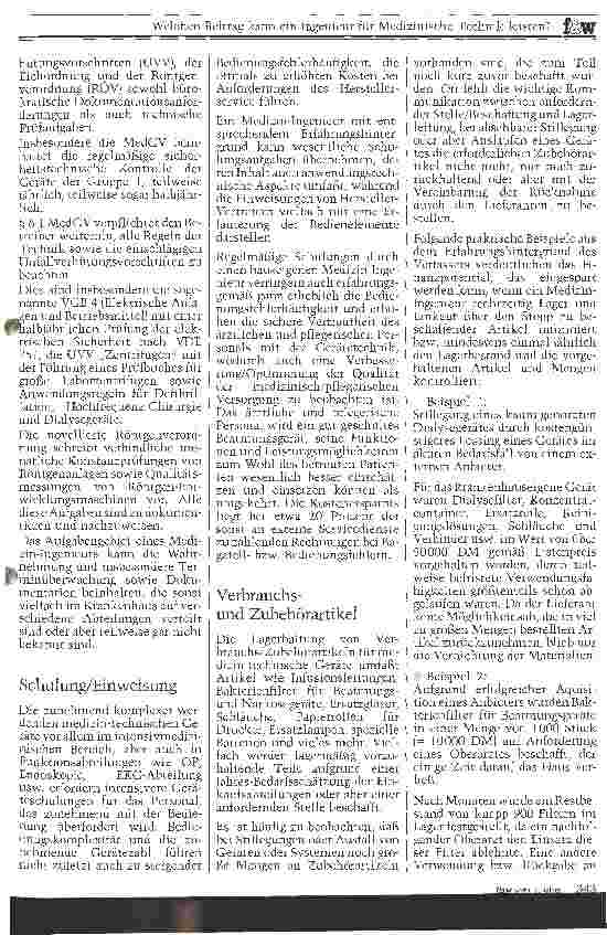 Vorschauseite 2: Welchen Beitrag kann ein Ingenieur für Medizinische Technik leisten? Teil II