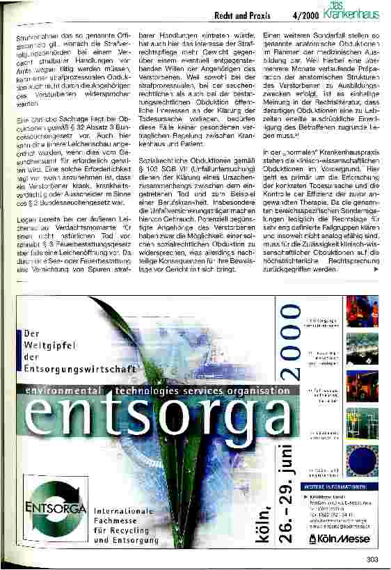 Vorschauseite 2: Zur Zulässigkeit von Obduktionsund Transplantationsklauseln in Allgemeinen Vertragsbedingungen