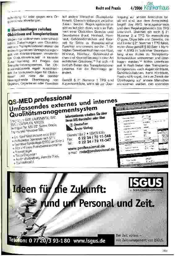 Vorschauseite 6: Zur Zulässigkeit von Obduktionsund Transplantationsklauseln in Allgemeinen Vertragsbedingungen