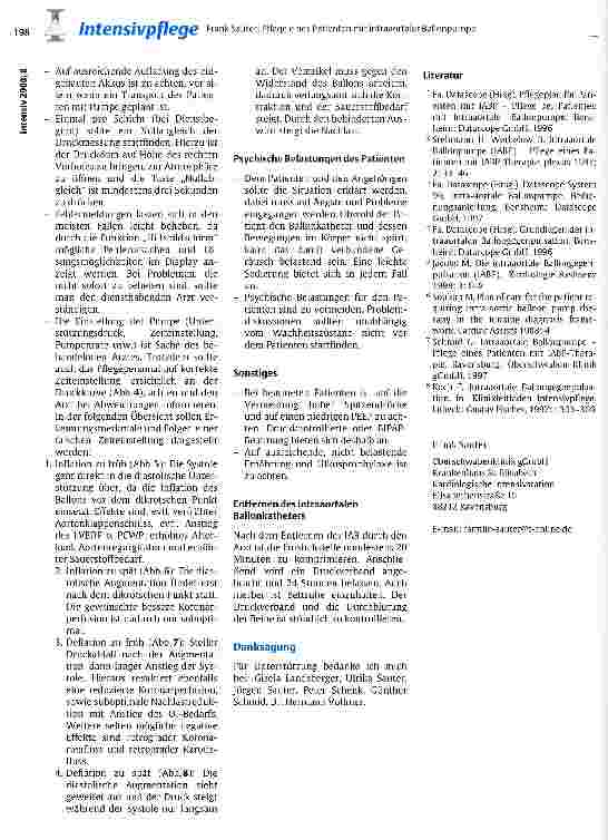 Vorschauseite 5: Pflege eines Patienten mit intraaortaler Ballonpumpe