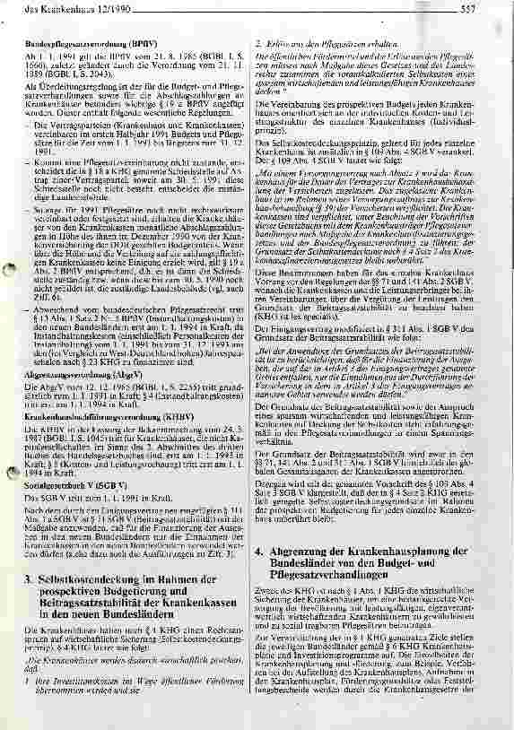 Vorschauseite 3: DKG veröffentlicht Hinweise und Empfehlungen zu den Budgetund Pflegesatzverhandlungen 1991 in den neuen Bundesländern