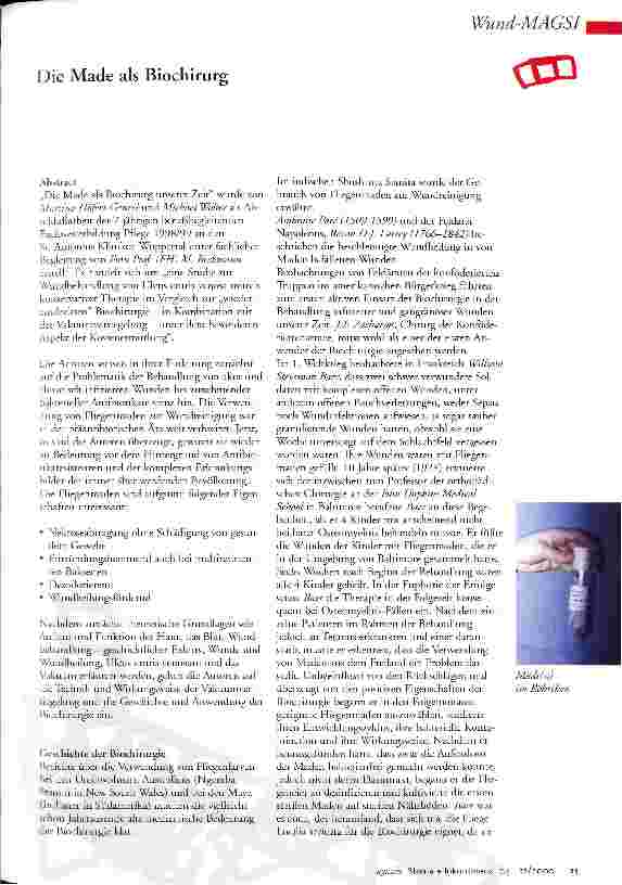 Vorschauseite 1: Die Made als Biochirurg