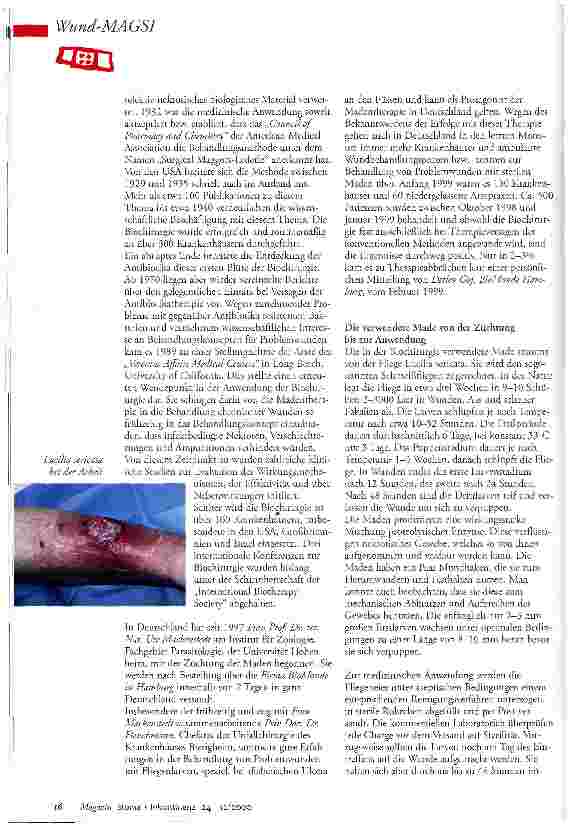 Vorschauseite 2: Die Made als Biochirurg