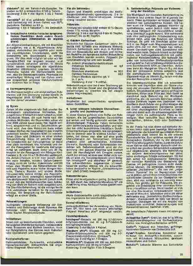 Vorschauseite 2: Kleine Arzneimittelkunde für die Schwester 41. Folge: VIII. Medikamente mit Wirkung am Verdauungstrakt (Forts.)