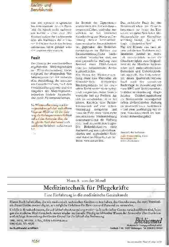 Vorschauseite 3: Wiederaufbereitung von Medizinprodukten zur Einmalverwendung Strafe und Haftung bei Patientengefährdung