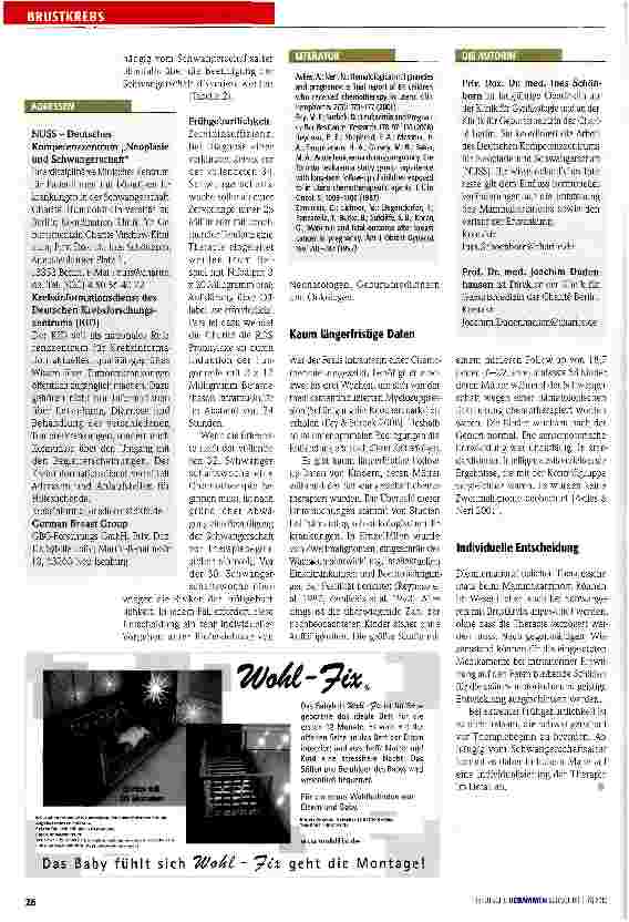 Vorschauseite 3: Brustkrebs in der Schwangerschaft