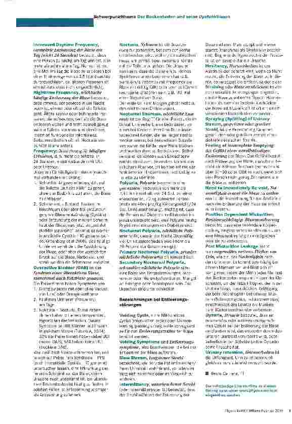 Vorschauseite 2: Standardisierung der Terminologie bezüglich Inkontinenz und EntleerungsSymptomen der Blase