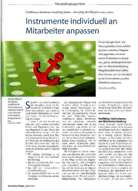 Vorschauseite 1: Instrumente individuell an Mitarbeiter anpassen