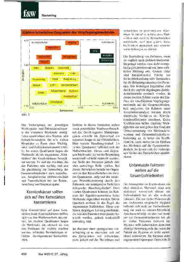 Vorschauseite 3: Marketingfaktor Krankenhaus-Verpflegung