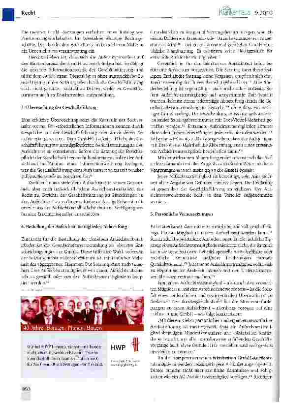 Vorschauseite 2: Der Aufsichtsrat einer Krankenhaus-GmbH