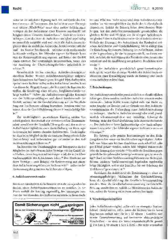 Vorschauseite 3: Der Aufsichtsrat einer Krankenhaus-GmbH