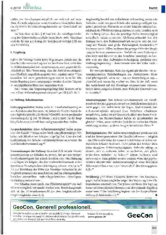 Vorschauseite 4: Der Aufsichtsrat einer Krankenhaus-GmbH