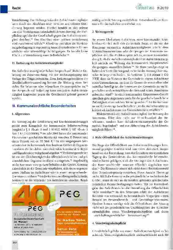 Vorschauseite 5: Der Aufsichtsrat einer Krankenhaus-GmbH