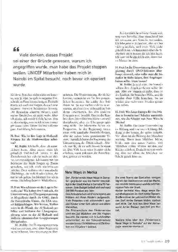 Vorschauseite 3: Neue Wege in Somalia