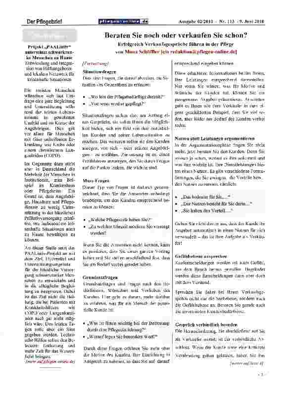 Vorschauseite 2: Beraten Sie noch oder verkaufen Sie schon?