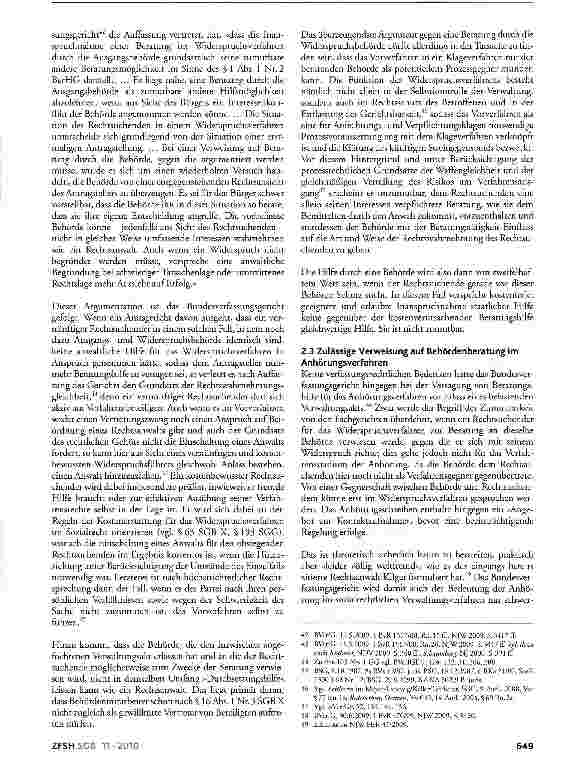 Vorschauseite 5: Die Beratungshilfe im sozialrechtlichen Widerspruchsverfahren unter besonderer Berücksichtigung der neueren Rechtsprechung des Bundesverfassungsgerichts