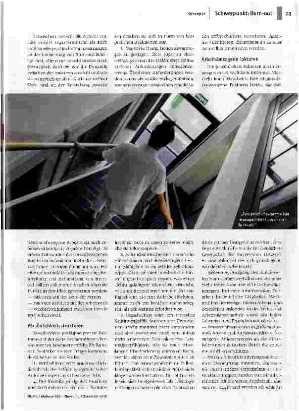 Vorschauseite 2: Mensch ± Arbeit = Burn-out