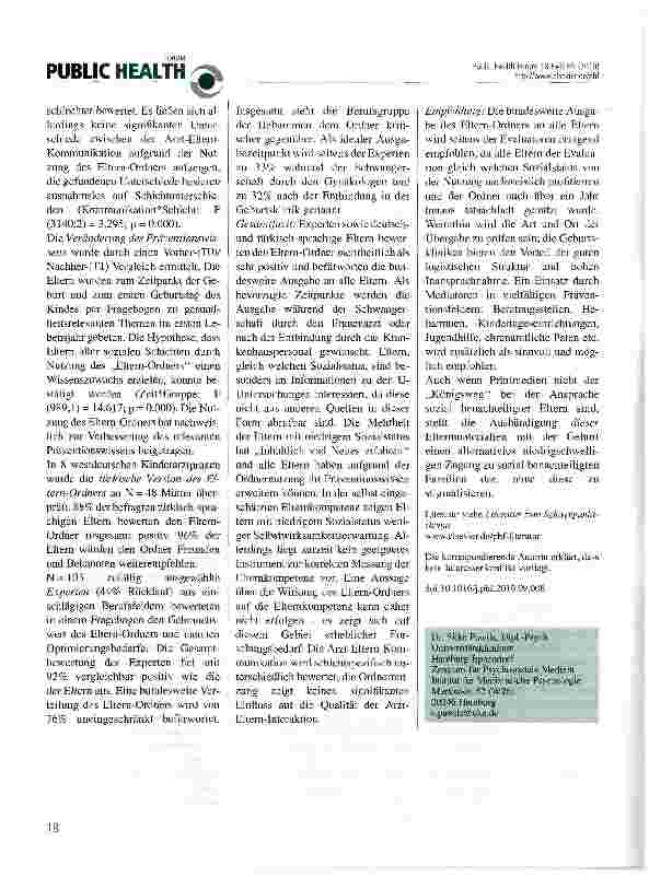 Vorschauseite 2: Der Eltern-Ordner „Gesund groß werden - modellhafte Evaluation der Funktion und Wirksamkeit von Elternmaterialien