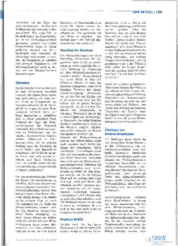 Vorschauseite 2: PräventionDer Weihnachtsmann - ein Unberührbarer der Volksgesundheit?