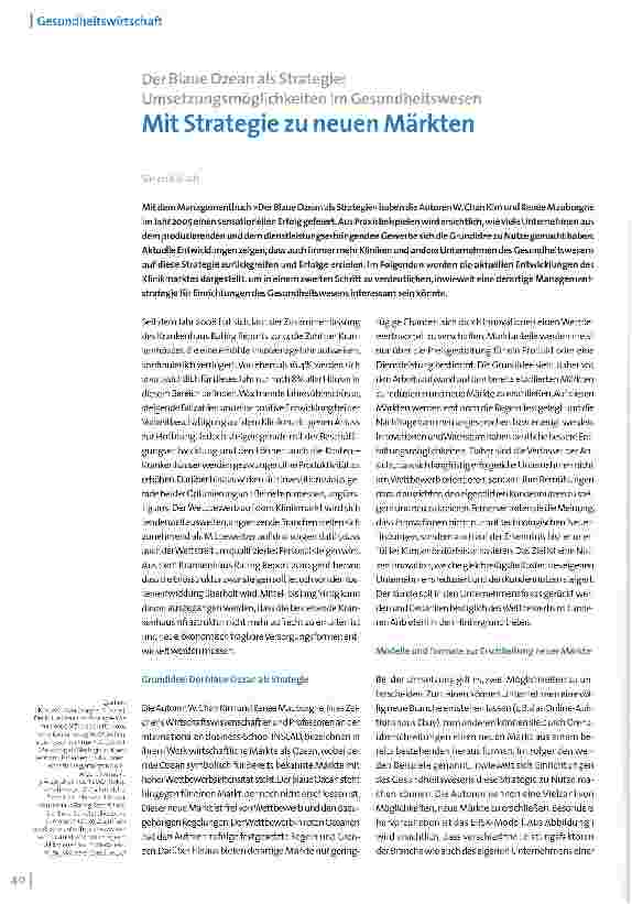 Vorschauseite 1: Mit Strategie zu neuen Märkten