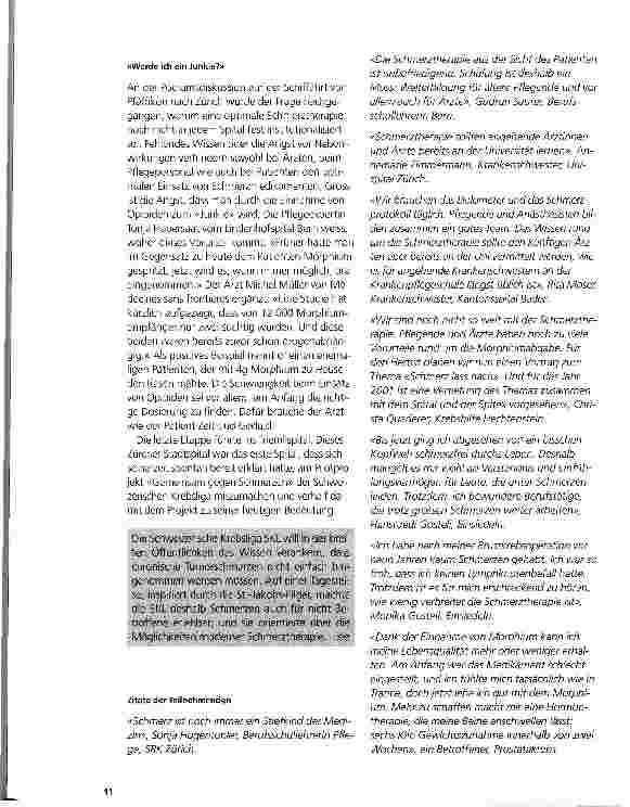 Vorschauseite 2: Schmerzen ansprechen, fühlen, lindern Auf einer Tagesreise orientierte die SKL über die moderne Schmerztherpie