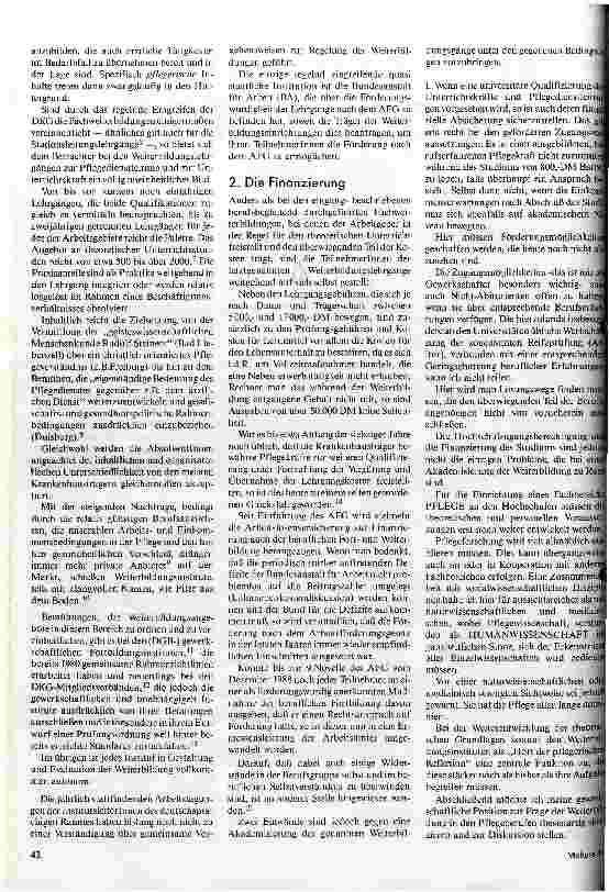 Vorschauseite 2: Weiterbildung in der Pflege Zur Situation in der Krankenpflege-Weiterbildung in der BRD