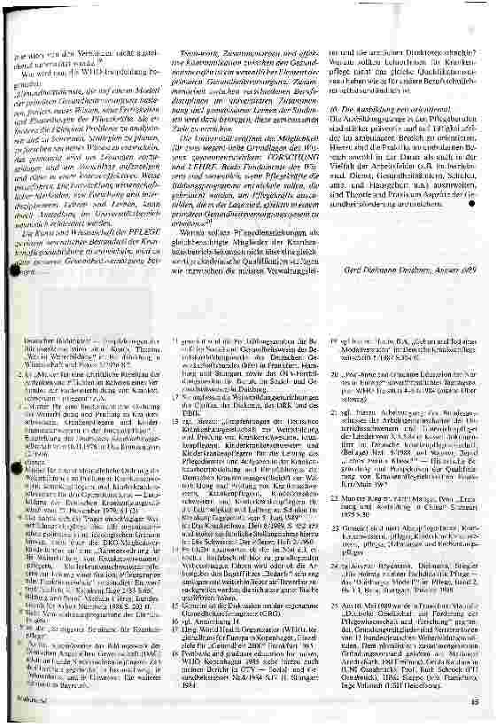 Vorschauseite 5: Weiterbildung in der Pflege Zur Situation in der Krankenpflege-Weiterbildung in der BRD