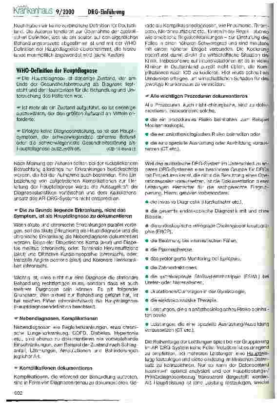 Vorschauseite 4: Sicher in die DRGs Die notwendige Vorbereitung im Krankenhaus