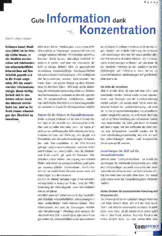 Vorschauseite 1: Gute Information dank Konzentration