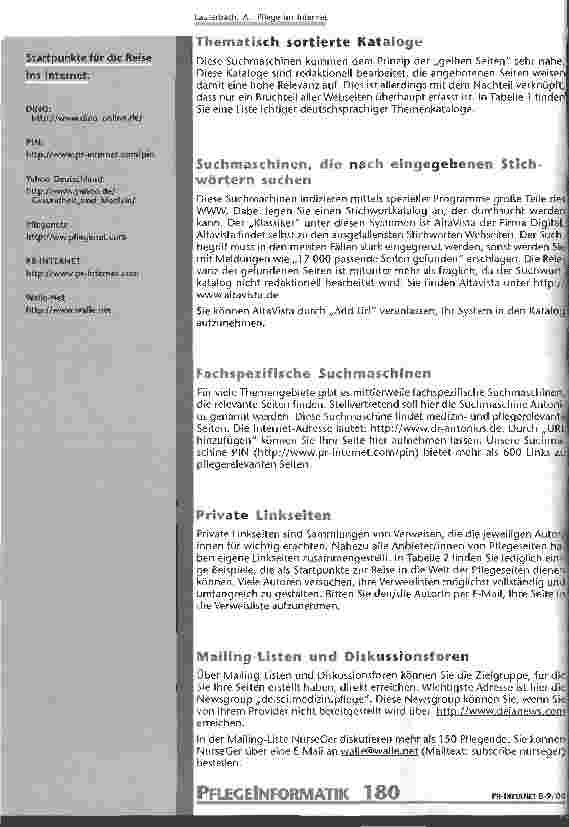 Vorschauseite 2: Pflege im Internet
