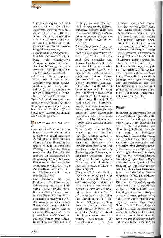Vorschauseite 6: Anlage, Komplikationen und Pflege des Shunt 3. Teil: Vermeidung von Komplikationen