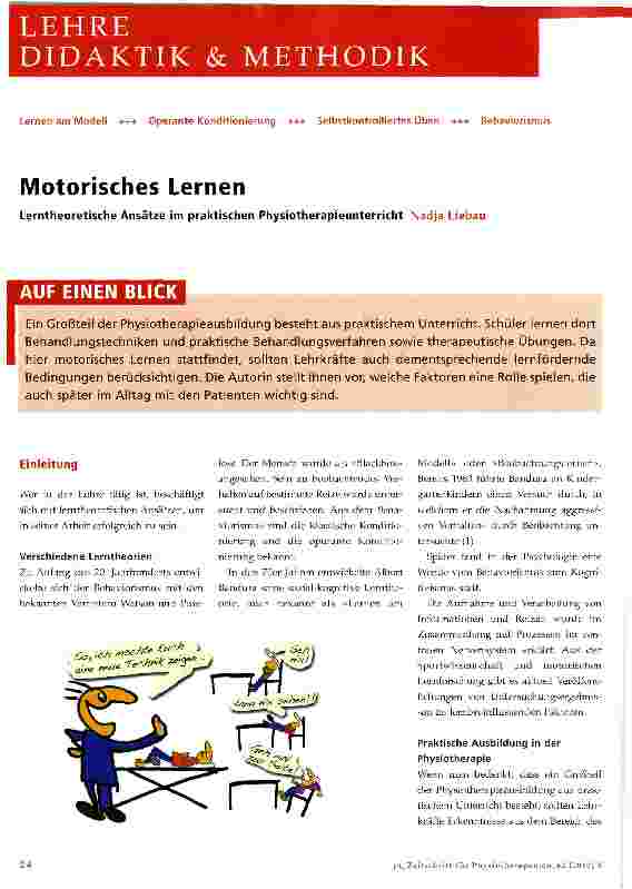 Vorschauseite 1: Motorisches Lernen