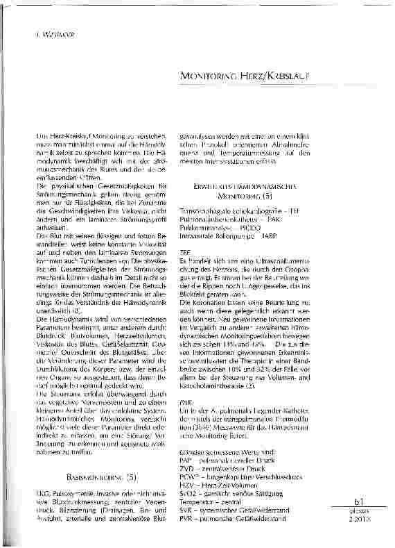 Vorschauseite 1: MONITORING HERZ/KREISLAUF