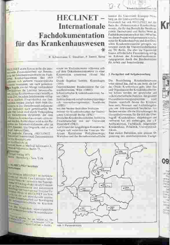 Vorschauseite 1: HECLINET- Internationale Fachdokumentation für das Krankenhauswesen