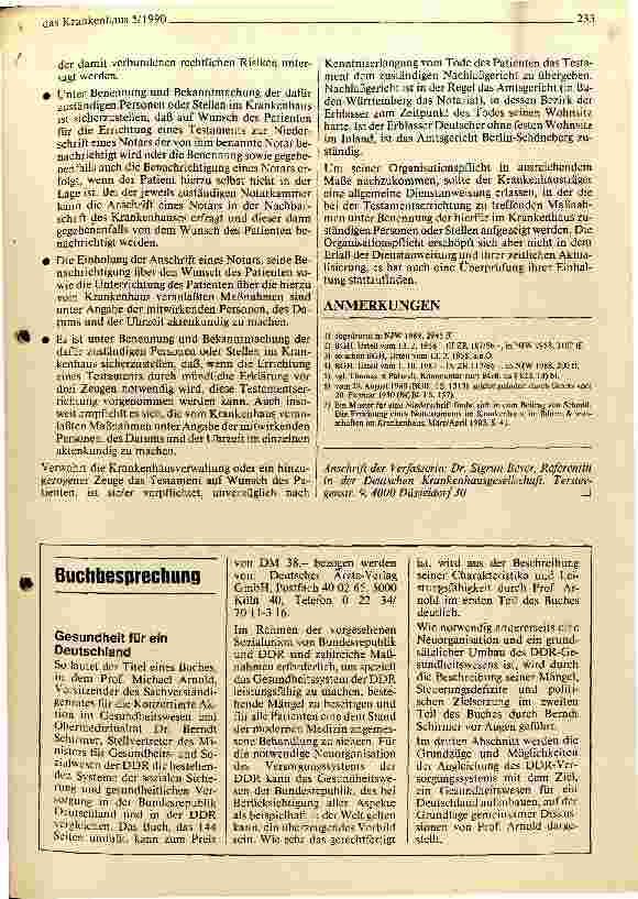 Vorschauseite 3: Die Testamentserrichtung im Krankenhaus