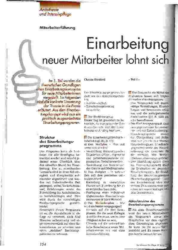 Vorschauseite 1: Einarbeitung neuer Mitarbeiter lohnt sich Teil 2