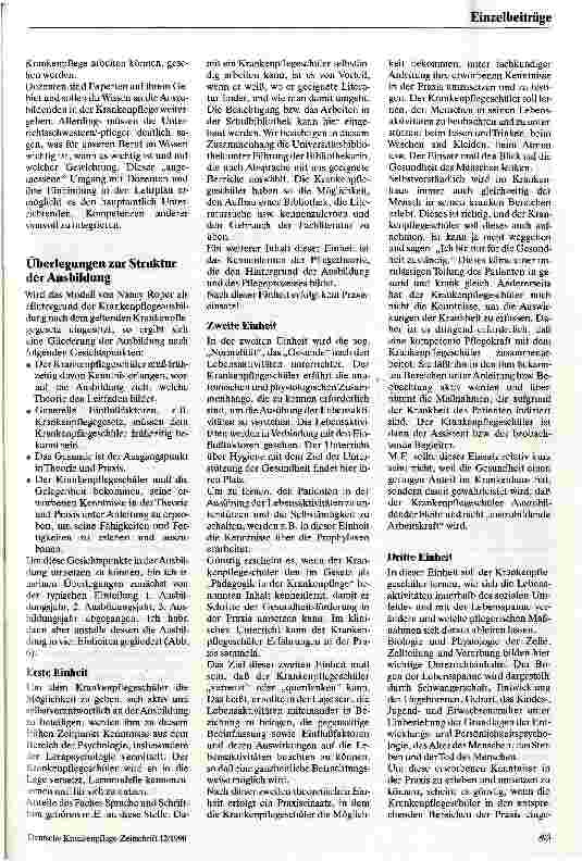 Vorschauseite 5: Die Pflegetheorie nach Nancy Roper Ihre Auswirkungen auf die Krankenpflegeausbildung