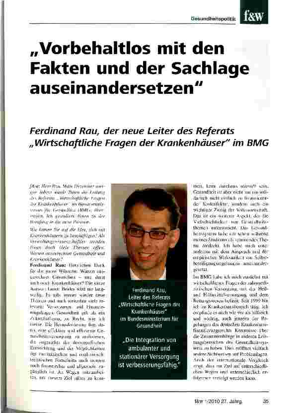 Vorschauseite 1: Vorbehaltlos mit den Fakten und der Sachlage auseinandersetzen