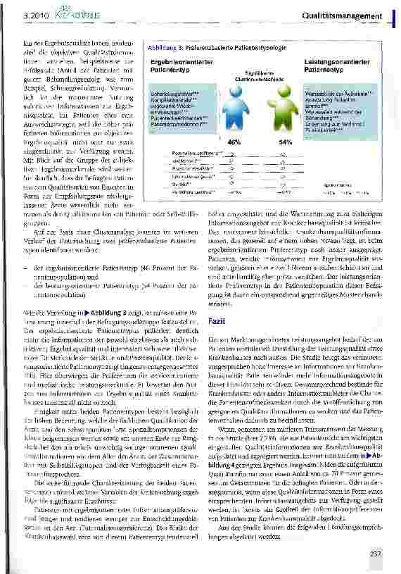Vorschauseite 4: Informationsbedarf von Patienten hinsichtlich der Krankenhausqualität