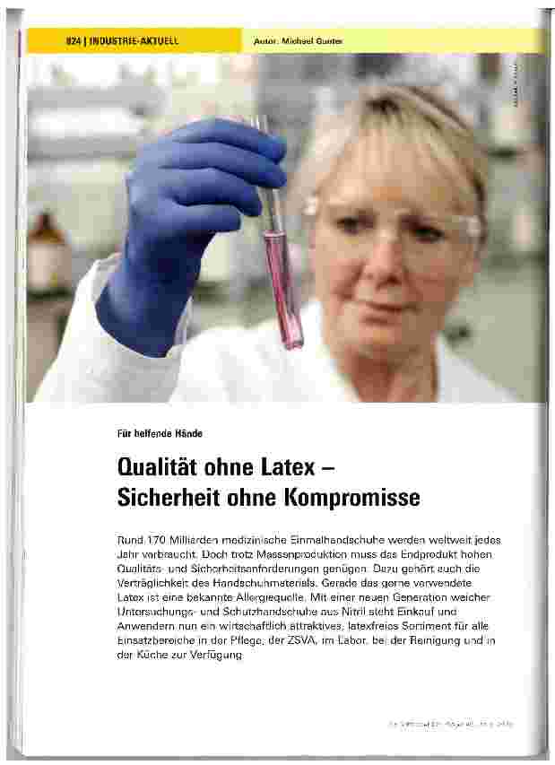 Vorschauseite 1: Qualität ohne Latex -Sicherheit ohne Kompromisse