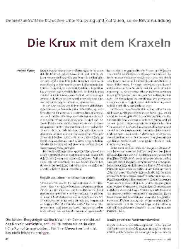 Vorschauseite 1: Die Krux mit dem Kraxeln
