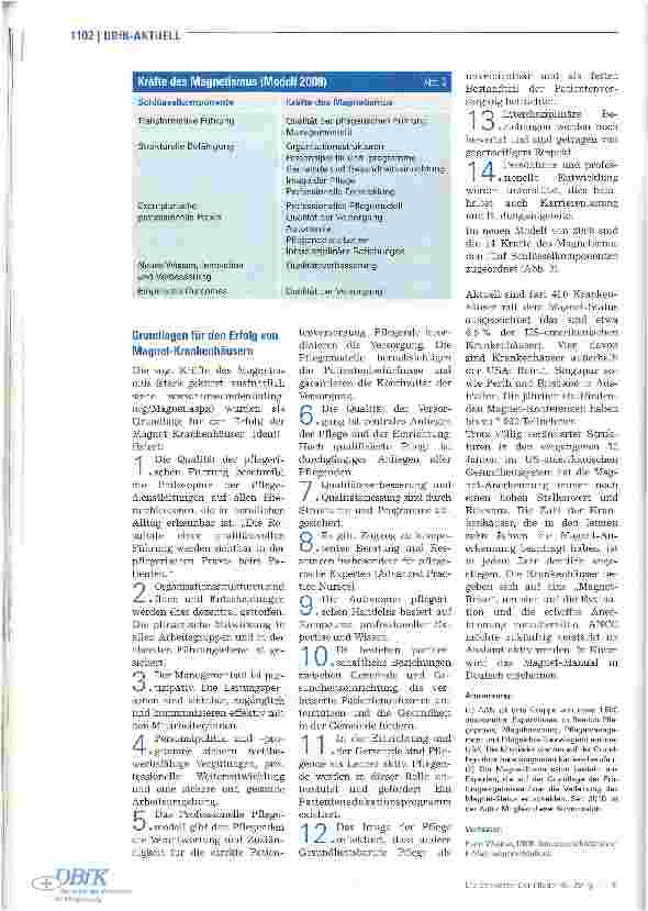 Vorschauseite 3: Von Magnet-Krankenhäusern lernen