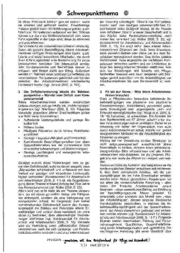 Vorschauseite 3: „Die Zukunft der Pflege sieht alt aus! Erkenntnisse einer Bachelor-Thesis unter dem Titel „Nutzung der Potenziale älterer Arbeitnehmerinnen in Pflegeberufen