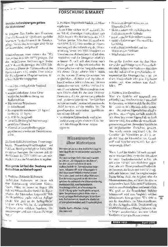 Vorschauseite 2: Matratzen in der Dekubitusprophylaxe Gutachten lesen und richtig deuten