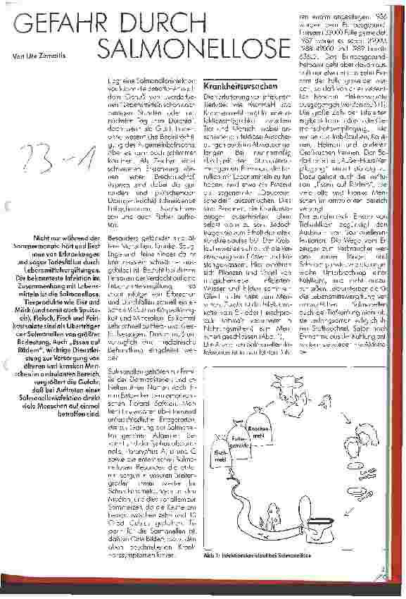 Vorschauseite 1: Gefahr durch Salmonellose